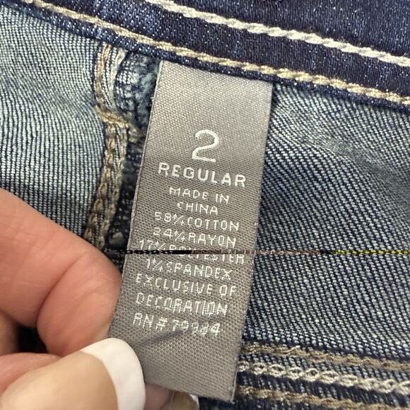 Chico's So Slimming Bootcut Jeans Size 2 US 12 Blue Dark Wash Stretch Denim - Picture 7 of 9